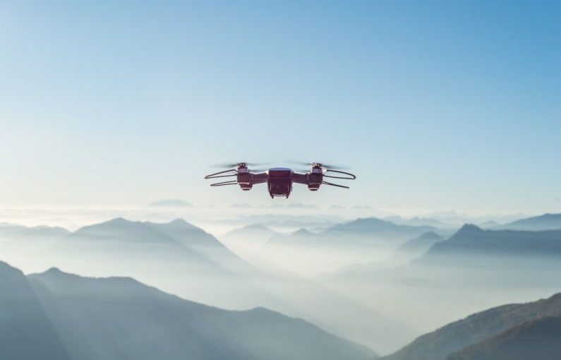 Delivery Drone - turned-on drone