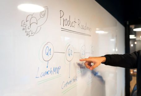 Startups - person writing on white board