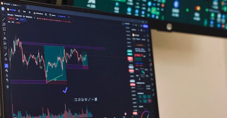 Investment Graph - A laptop with a screen displaying a chart